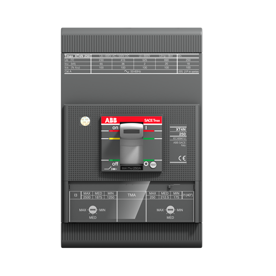 XT4N 250 TMA 250-2500 3p F F (MCCB, 250AT/250AF, 3P, 36 kA, THERM. MAGNET. TRIP UNIT)