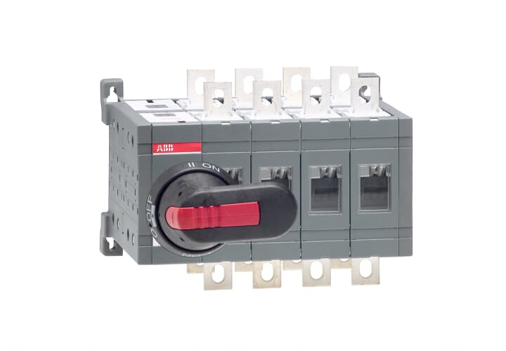 CHANGE-OVER SWITCH OT160E04CP (MANUAL, 4P, 160A, I-O-II, OPEN TRANSITION, IP65 PISTOL HANDLE, PADLOCKABLE, DOOR INTERLOCK)
