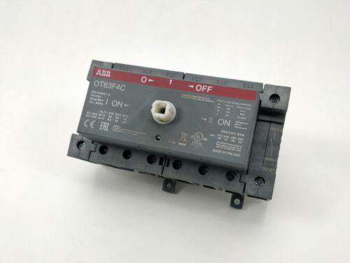 CHANGE-OVER SWITCH OT63F4C (MANUAL, 4P, 63A, I-O-II, IP20, OPEN TRANSITION)