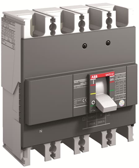 A2B 250 TMF 225-2250 4p F F (MCCB, 225AT/250AF, 4P, 18 kA, FIXED THERM. MAGNET. TRIP UNIT)