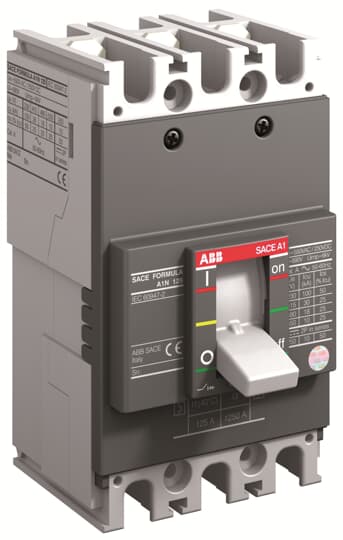 A1C 125 TMF 16-400 3p F F (MCCB, 16AT/125AF, 3P, 25 kA, FIXED THERM. MAGNET. TRIP UNIT)