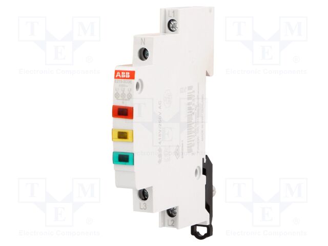  E219-3CDE, Indicator Light, 16 A, 415 / 230 V AC, 3LED, Red / Yellow / Green, MW: 0.5