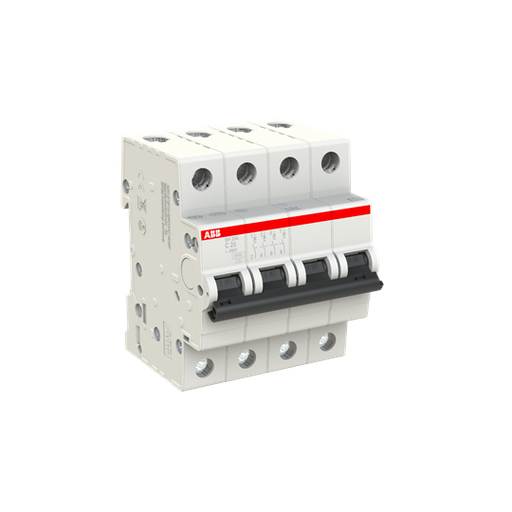 [2CDS214001R0254] SH204-C 25 (MCB, 25A, 4P, 6 kA, IEC/EN 60898) 