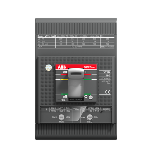 [1SDA067011R1] XT2N 160 TMD 20-300 3p F F (MCCB, 20AT/160AF, 3P, 36 kA, THERM. MAGNET. TRIP UNIT)
