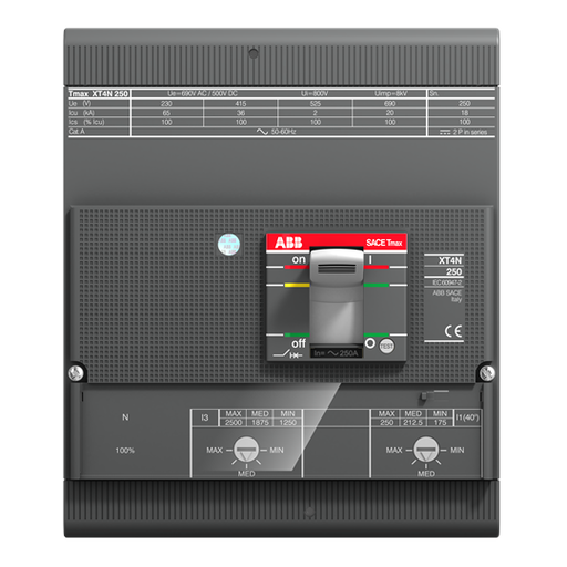 [1SDA068331R1] XT4S 250 TMA 250-2500 4p F F InN=100%   